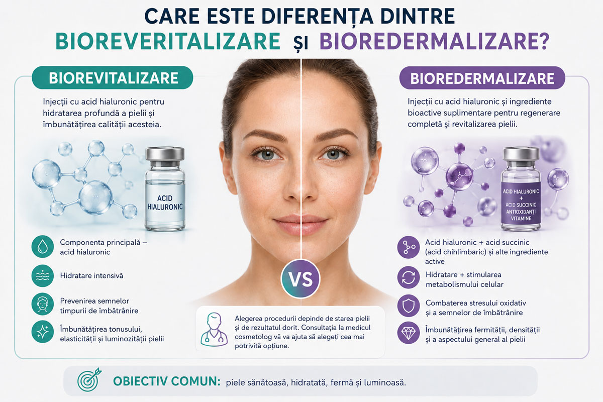 Care este diferența dintre bioredermalizare și biorevitalizare?