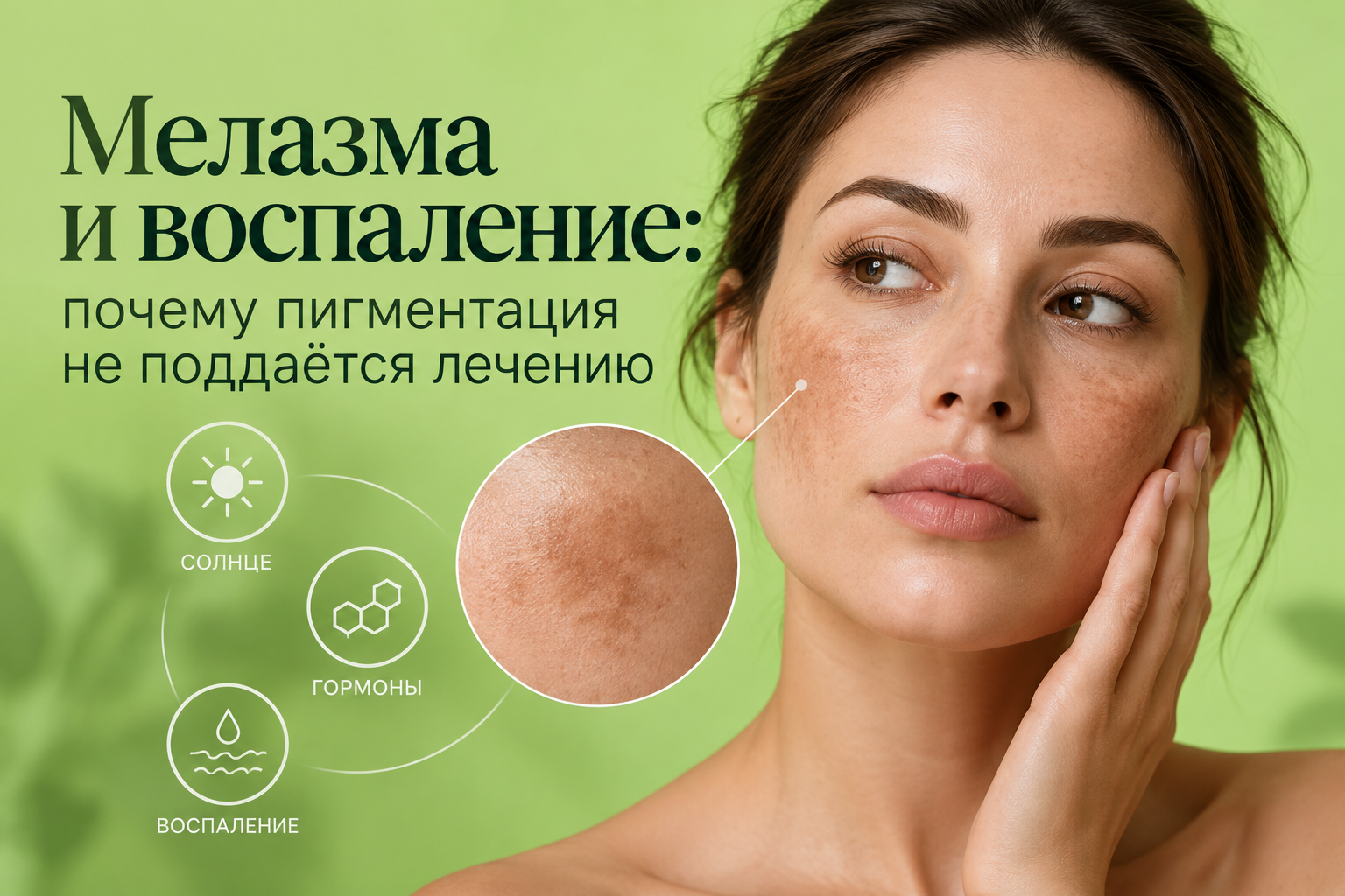 Мелазма и воспаление: почему пигментация не поддаётся лечению